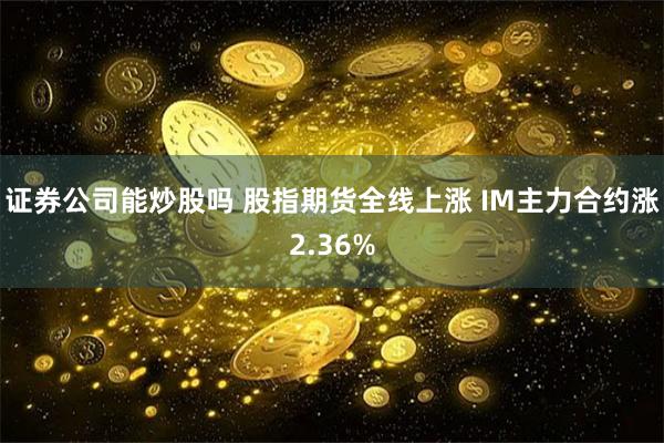 证券公司能炒股吗 股指期货全线上涨 IM主力合约涨2.36%